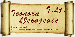Teodora LJepojević vizit kartica